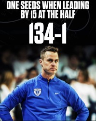 开云-此前1号种子半场领先15+时134胜0负！杜克创尴尬纪录&amp;成唯一输家