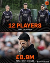 开云体育在线-阿森纳今夏放走12名球员，但转会收入却不到900万英镑😵‍💫